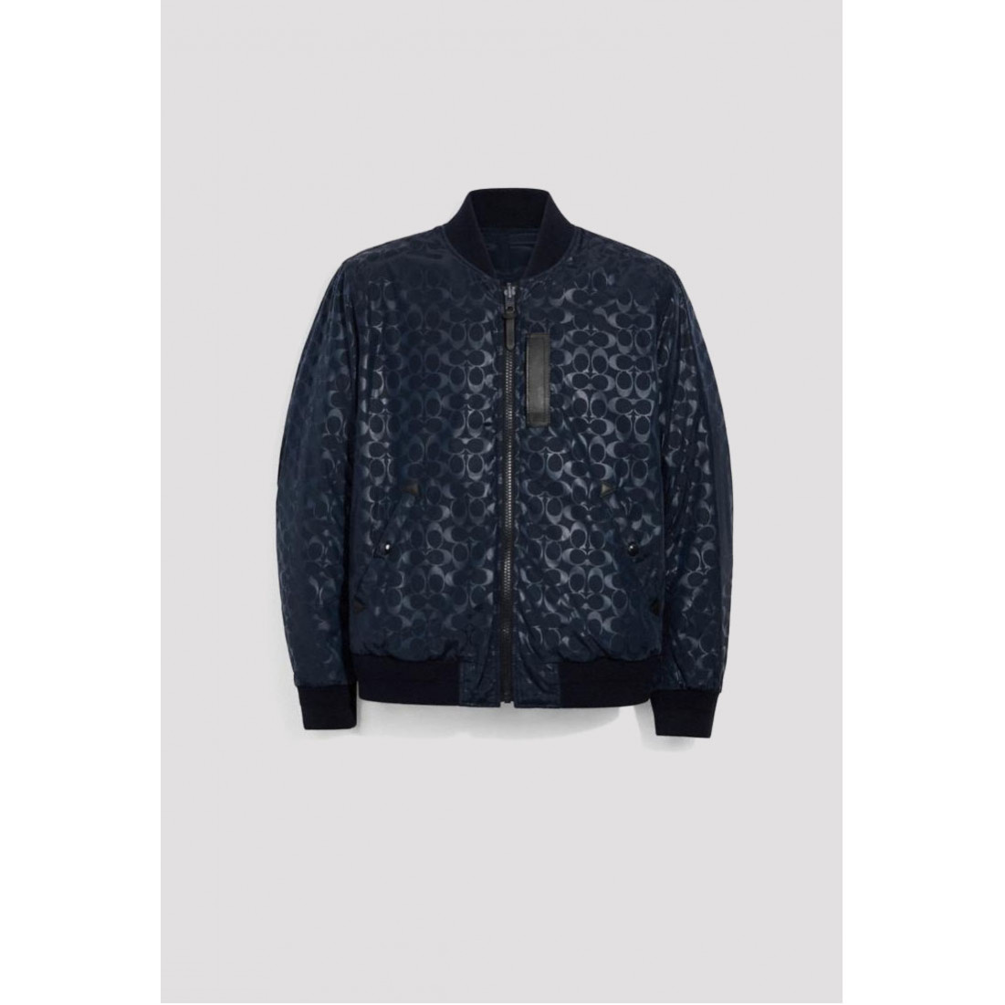 Coach Reversible Signature Ma 1 Jacket Navy Blue 40 Vclusive